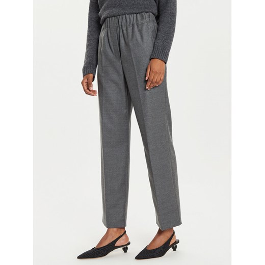 Weekend Max Mara Spodnie materiałowe Hateley 2425136052 Szary Regular Fit ze sklepu MODIVO w kategorii Spodnie damskie - zdjęcie 182621938