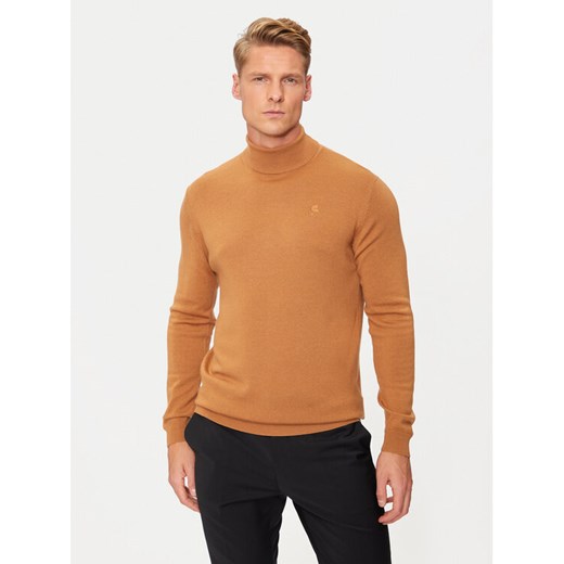 KARL LAGERFELD Golf 655058 544399 Brązowy Regular Fit ze sklepu MODIVO w kategorii Swetry męskie - zdjęcie 182621948