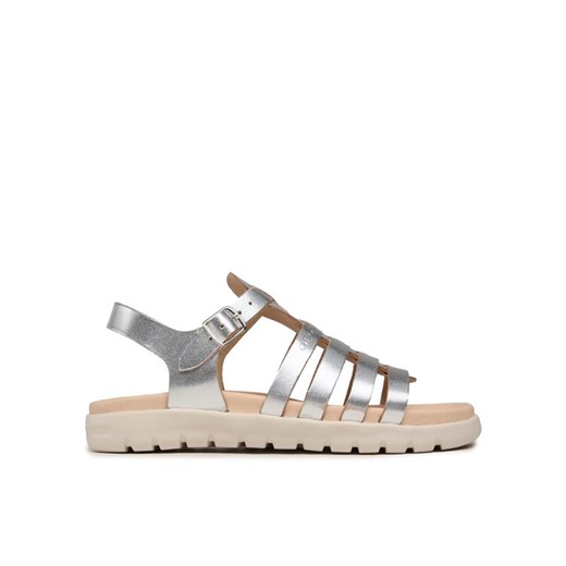 Geox Sandały J Sandal Soleima Gir J35GSB000CFC1007 D Srebrny ze sklepu MODIVO w kategorii Sandały dziecięce - zdjęcie 182622009