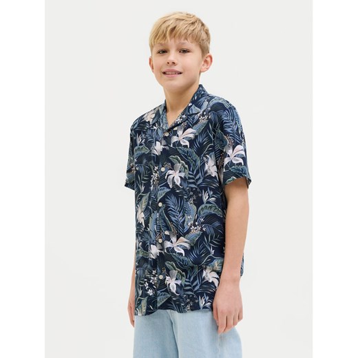 Jack&Jones Koszula Jeff Tropical 12269119 Granatowy Relaxed Fit ze sklepu MODIVO w kategorii Koszule chłopięce - zdjęcie 182622086