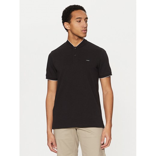 Calvin Klein Polo K10K114139 Czarny Regular Fit ze sklepu MODIVO w kategorii T-shirty męskie - zdjęcie 182622126