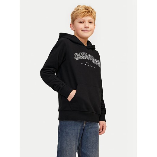 Jack&Jones Junior Bluza Caleb 12259564 Czarny Relaxed Fit ze sklepu MODIVO w kategorii Bluzy chłopięce - zdjęcie 182622157