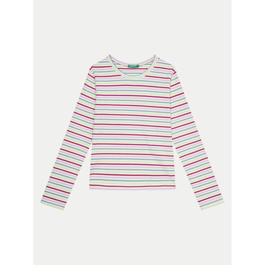 United Colors Of Benetton Bluzka 3XMLC10JJ Kolorowy Slim Fit ze sklepu MODIVO w kategorii Bluzki dziewczęce - zdjęcie 182622159