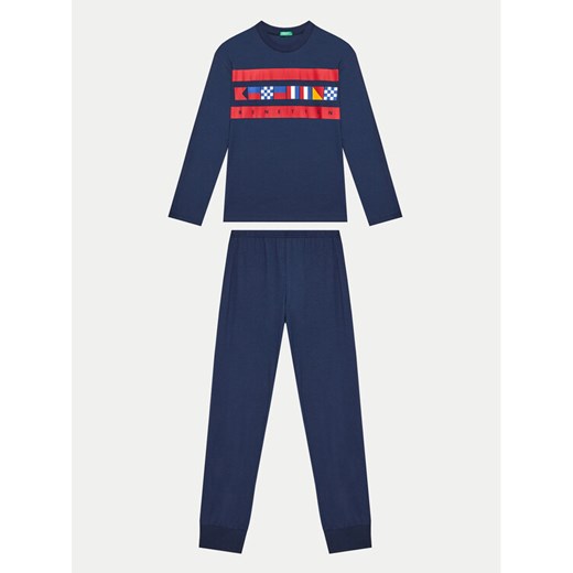 United Colors Of Benetton Piżama 3VD00P07A Granatowy Regular Fit ze sklepu MODIVO w kategorii Piżamy dziecięce - zdjęcie 182622228