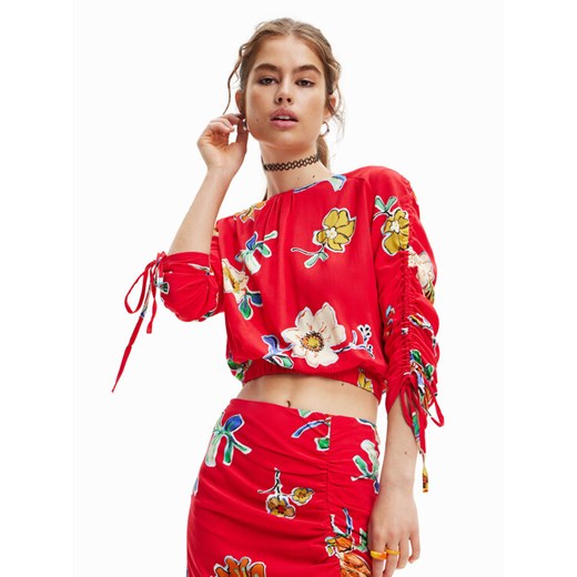 Desigual Bluzka Landi 23SWBW25 Czerwony Regular Fit ze sklepu MODIVO w kategorii Bluzki damskie - zdjęcie 182622286