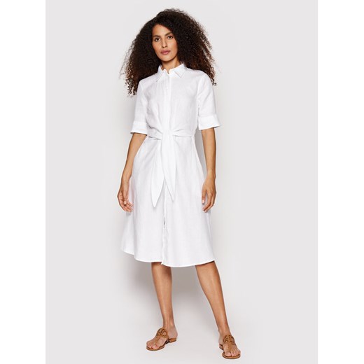Lauren Ralph Lauren Sukienka koszulowa 200831364001 Biały Regular Fit ze sklepu MODIVO w kategorii Sukienki - zdjęcie 182622295