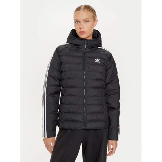 adidas Kurtka przejściowa adicolor IW5849 Czarny Slim Fit ze sklepu MODIVO w kategorii Kurtki damskie - zdjęcie 182622325