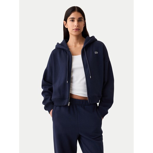 Gap Bluza 883566-10 Granatowy Regular Fit ze sklepu MODIVO w kategorii Bluzy damskie - zdjęcie 182622335