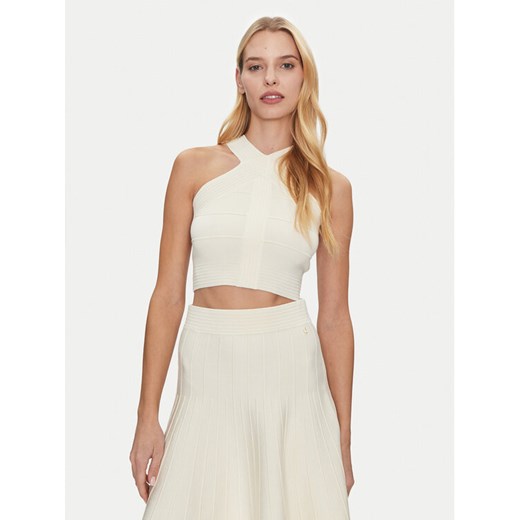 Guess Top W5GR32 Z2XY0 Biały Regular Fit ze sklepu MODIVO w kategorii Bluzki damskie - zdjęcie 182622347