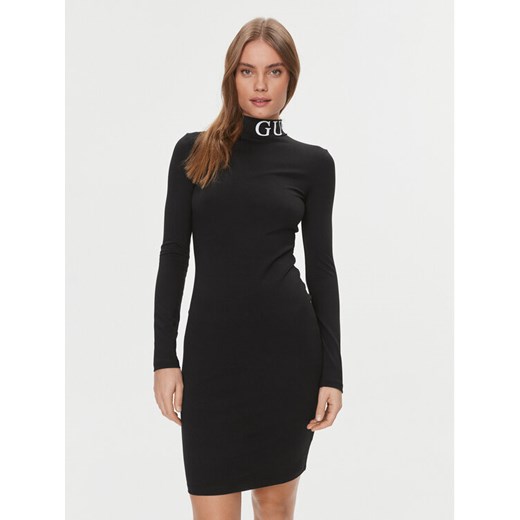 Guess Sukienka codzienna Giulia V4RK01 MC04N Czarny Slim Fit ze sklepu MODIVO w kategorii Sukienki - zdjęcie 182622375