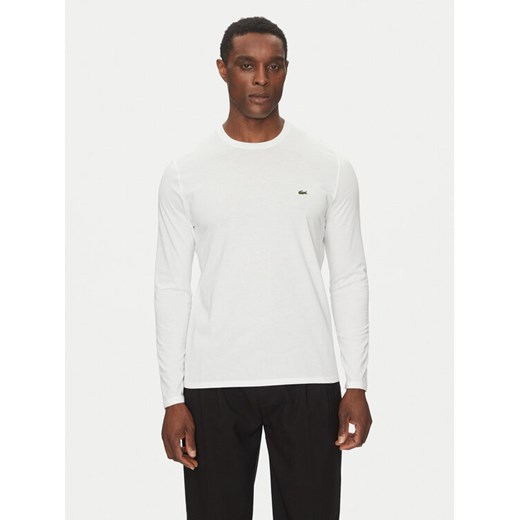 Lacoste Longsleeve TH6712 Biały Regular Fit ze sklepu MODIVO w kategorii T-shirty męskie - zdjęcie 182622397