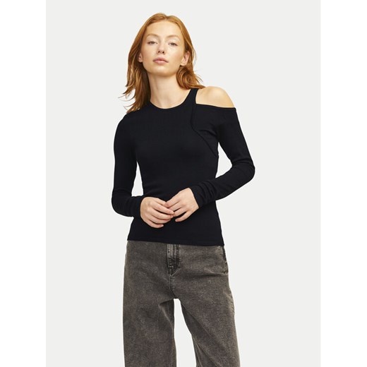 JJXX Bluzka Milani 12261586 Czarny Slim Fit ze sklepu MODIVO w kategorii Bluzki damskie - zdjęcie 182622425