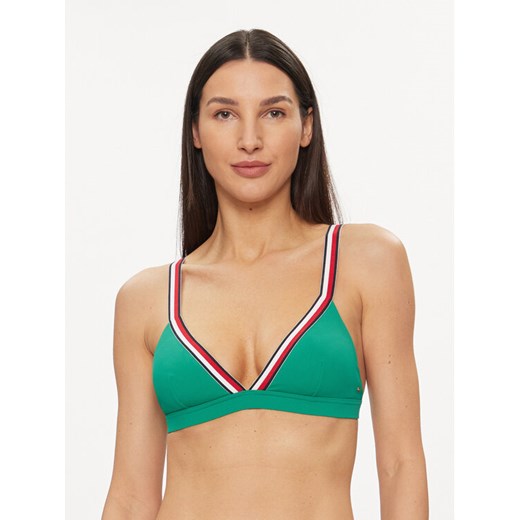 Tommy Hilfiger Góra od bikini UW0UW05290 Zielony ze sklepu MODIVO w kategorii Stroje kąpielowe - zdjęcie 182622539