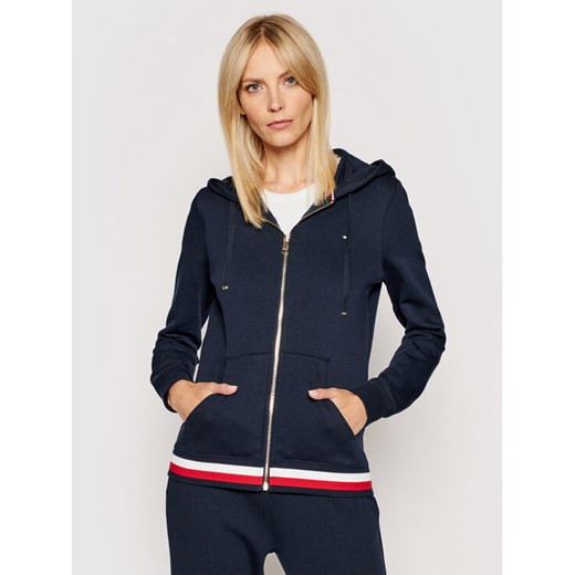 Tommy Hilfiger Bluza Heritage WW0WW24971 Granatowy Regular Fit ze sklepu MODIVO w kategorii Bluzy damskie - zdjęcie 182622568