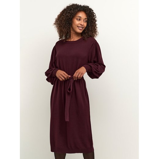 Kaffe Sukienka codzienna Kajess 10506961 Bordowy Slim Fit ze sklepu MODIVO w kategorii Sukienki - zdjęcie 182622675