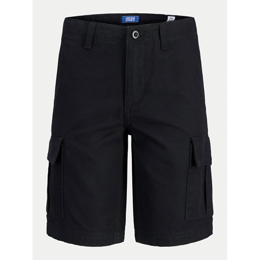Jack&Jones Junior Szorty materiałowe Cole 12268381 Czarny Regular Fit ze sklepu MODIVO w kategorii Spodenki chłopięce - zdjęcie 182622676