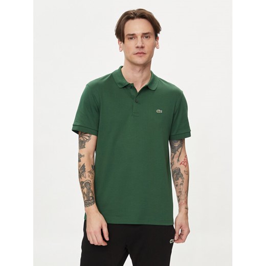 Lacoste Polo DH2050 Zielony Regular Fit ze sklepu MODIVO w kategorii T-shirty męskie - zdjęcie 182622698