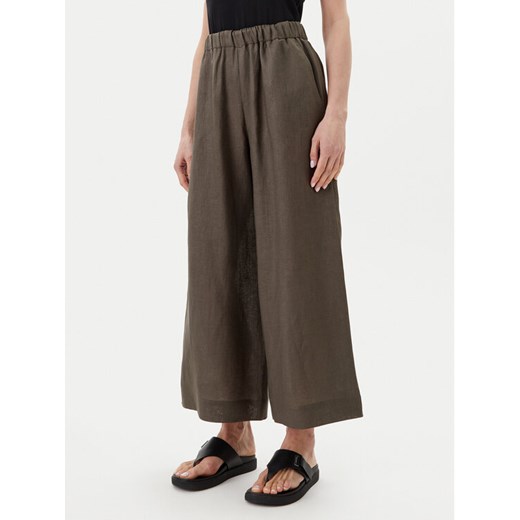 Max Mara Spodnie materiałowe Minnie 2516131018 Zielony Relaxed Fit ze sklepu MODIVO w kategorii Spodnie damskie - zdjęcie 182622725