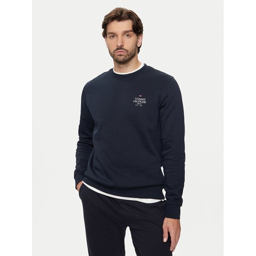 Tommy Hilfiger Bluza MW0MW35524 Granatowy Regular Fit ze sklepu MODIVO w kategorii Bluzy męskie - zdjęcie 182622726