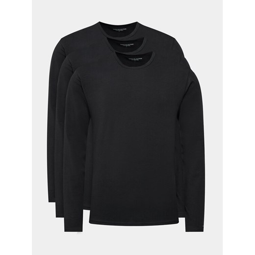 Tommy Hilfiger Komplet 3 longsleeve UM0UM03022 Czarny Slim Fit ze sklepu MODIVO w kategorii T-shirty męskie - zdjęcie 182622765