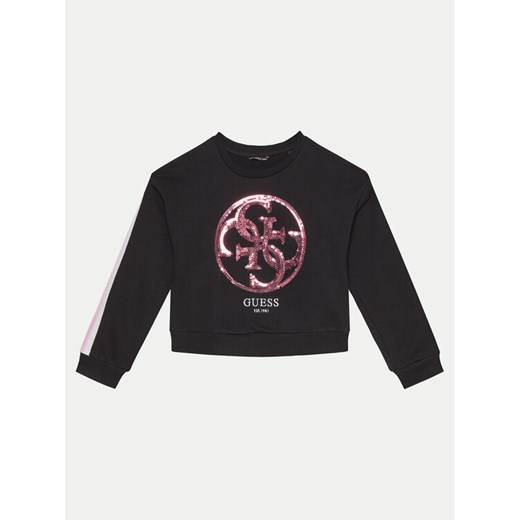 Guess Bluza J5RQ02 KAD74 Czarny Regular Fit ze sklepu MODIVO w kategorii Bluzy chłopięce - zdjęcie 182622779