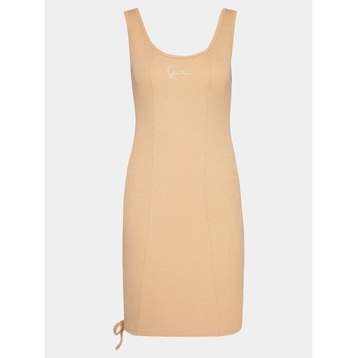 Karl Kani Sukienka letnia KW241-032-1 Beżowy Slim Fit Karl Kani M MODIVO
