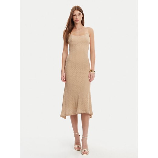 BARDOT Sukienka koktajlowa 57998DB7 Beżowy Regular Fit ze sklepu MODIVO w kategorii Sukienki - zdjęcie 182622939