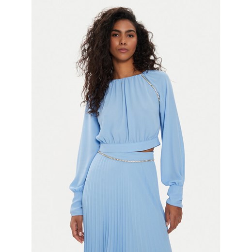 Liu Jo Bluzka CA4409 TS055 Błękitny Regular Fit ze sklepu MODIVO w kategorii Bluzki damskie - zdjęcie 182622945