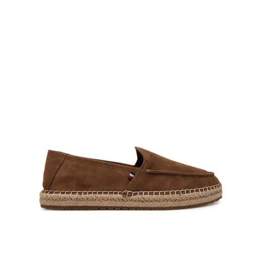 Tommy Hilfiger Espadryle Hilfiger Flex Espa Suede Loafer FM0FM05392 Brązowy ze sklepu MODIVO w kategorii Espadryle męskie - zdjęcie 182622979