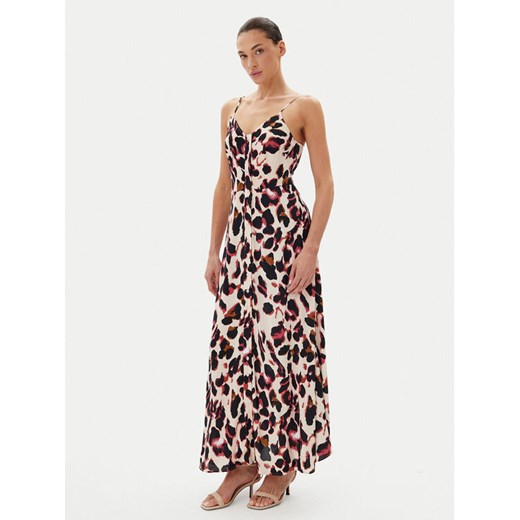 YAS Sukienka letnia Savanna 26035342 Beżowy Regular Fit ze sklepu MODIVO w kategorii Sukienki - zdjęcie 182622985