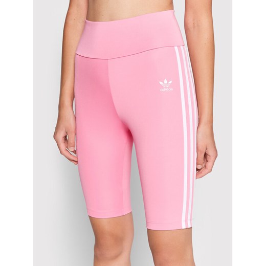 adidas Kolarki adicolor Classics Primeblue HL6769 Różowy Extra Slim Fit ze sklepu MODIVO w kategorii Szorty - zdjęcie 182622989