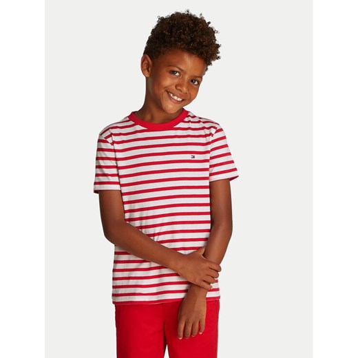 Tommy Hilfiger T-Shirt Essential KB0KB06879 Czerwony Regular Fit ze sklepu MODIVO w kategorii T-shirty chłopięce - zdjęcie 182622997