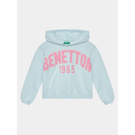 United Colors Of Benetton Bluza 3J68C203I Błękitny Relaxed Fit ze sklepu MODIVO w kategorii Bluzy dziewczęce - zdjęcie 182623089
