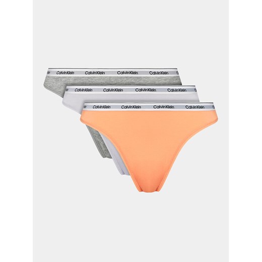 Calvin Klein Underwear Komplet 3 par stringów 000QD5209E Kolorowy ze sklepu MODIVO w kategorii Majtki damskie - zdjęcie 182623099