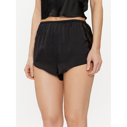 Hunkemöller Szorty piżamowe Satin 205068 Czarny Regular Fit ze sklepu MODIVO w kategorii Piżamy damskie - zdjęcie 182623207