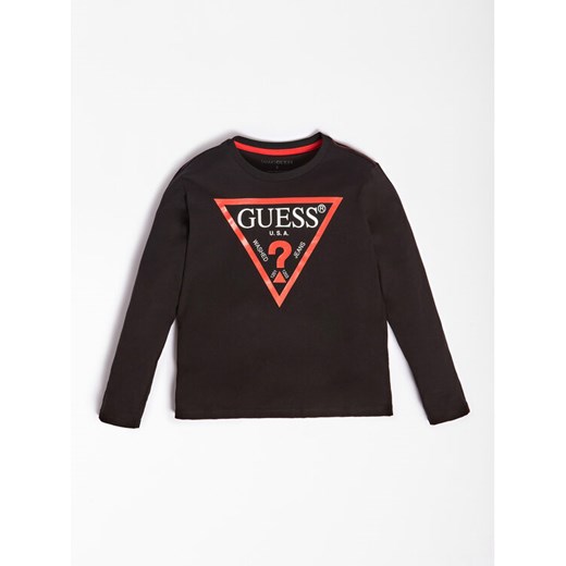 Guess Bluzka L84I29 K8HM0 Czarny Regular Fit ze sklepu MODIVO w kategorii Bluzki dziewczęce - zdjęcie 182623235