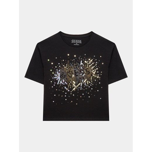 Guess T-Shirt J3YI21 K6YW1 Czarny Boxy Fit ze sklepu MODIVO w kategorii Bluzki dziewczęce - zdjęcie 182623248