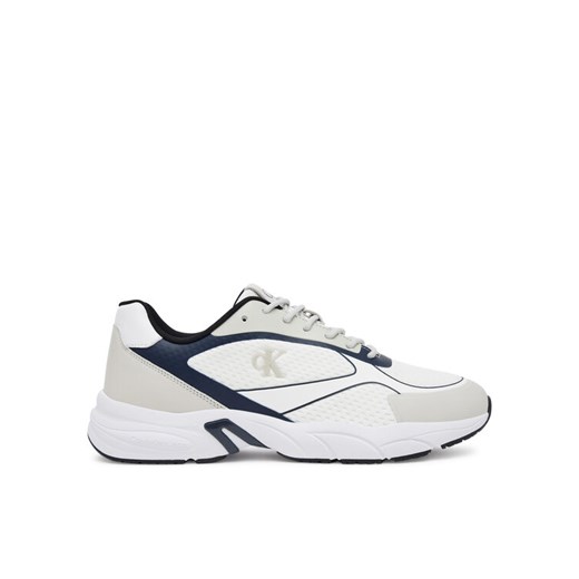 Calvin Klein Jeans Sneakersy Retro Tennis Low Knit Mix YM0YM01310 Biały ze sklepu MODIVO w kategorii Buty sportowe męskie - zdjęcie 182623257