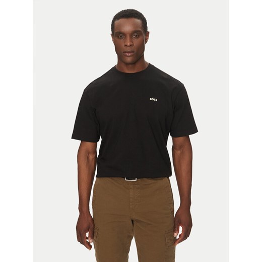 BOSS T-Shirt Te_Surfaceshort 50534925 Czarny Relaxed Fit ze sklepu MODIVO w kategorii T-shirty męskie - zdjęcie 182623279