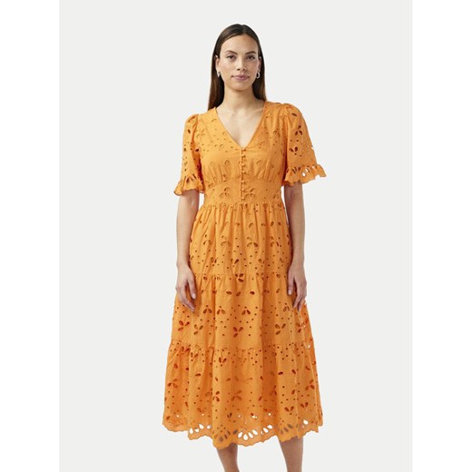 YAS Sukienka codzienna Kanikka 26033530 Pomarańczowy Regular Fit ze sklepu MODIVO w kategorii Sukienki - zdjęcie 182623287