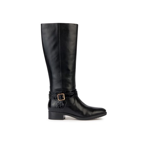 Geox Oficerki D Felicity D36G1A 04340 C9999 Czarny ze sklepu MODIVO w kategorii Kozaki damskie - zdjęcie 182623289