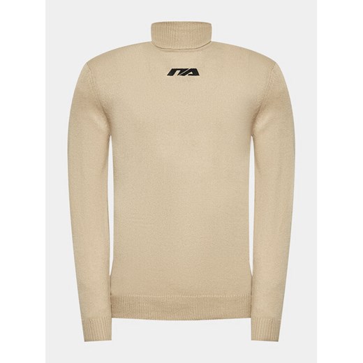 Night Addict Golf MK-NA249ORLOB Beżowy Regular Fit ze sklepu MODIVO w kategorii Swetry męskie - zdjęcie 182623299