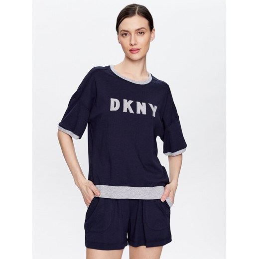 DKNY Piżama YI3919259 Granatowy Regular Fit ze sklepu MODIVO w kategorii Piżamy damskie - zdjęcie 182623345