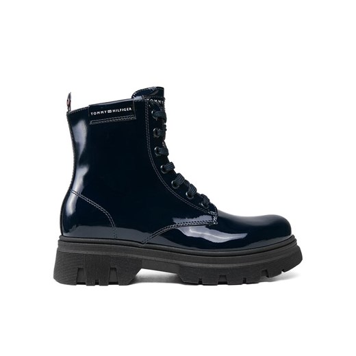 Tommy Hilfiger Kozaki T4A5-33040-0775 S Niebieski ze sklepu MODIVO w kategorii Buty zimowe dziecięce - zdjęcie 182623378