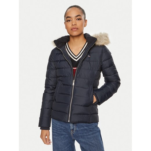 Tommy Jeans Kurtka puchowa Basic DW0DW18312 Granatowy Slim Fit ze sklepu MODIVO w kategorii Kurtki damskie - zdjęcie 182623489