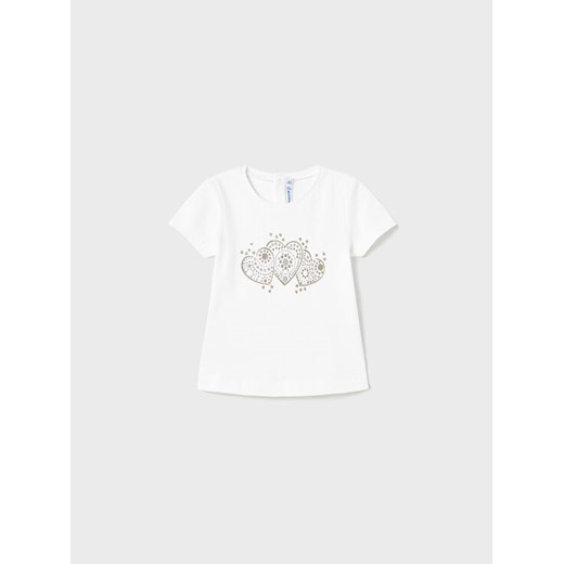 Mayoral T-Shirt 105 Biały Regular Fit ze sklepu MODIVO w kategorii Koszulki niemowlęce - zdjęcie 182623548