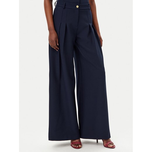 Maryley Spodnie materiałowe 25EB579/43BL Granatowy Regular Fit ze sklepu MODIVO w kategorii Spodnie damskie - zdjęcie 182623556