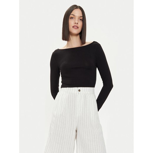 Gina Tricot Bluzka 22145 Czarny Slim Fit ze sklepu MODIVO w kategorii Bluzki damskie - zdjęcie 182623626