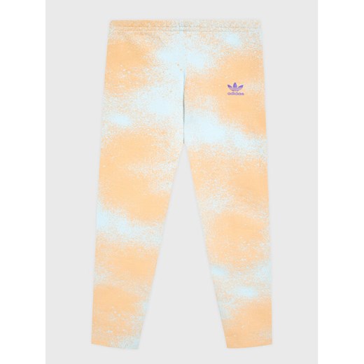 adidas Legginsy HK2934 Pomarańczowy Slim Fit ze sklepu MODIVO w kategorii Spodnie dziewczęce - zdjęcie 182623759