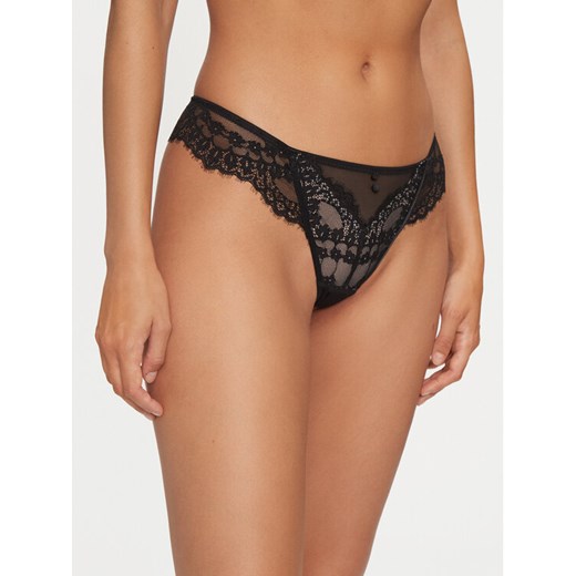 Hunkemöller Stringi Daisy 206017 Czarny ze sklepu MODIVO w kategorii Majtki damskie - zdjęcie 182623769